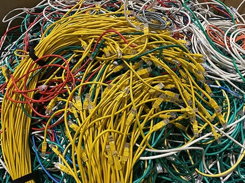 Recycled network cables